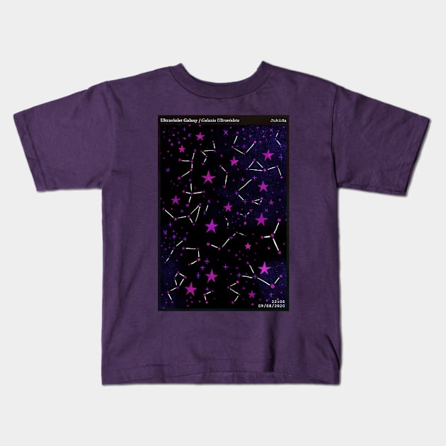 Ultraviolet Galaxy Kids T-Shirt by Jukida